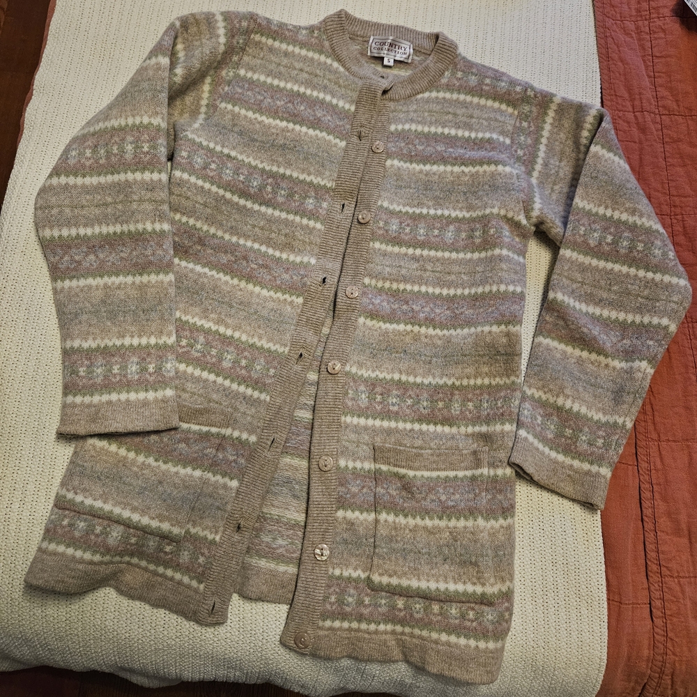 Men's Beige Patterned Sweater